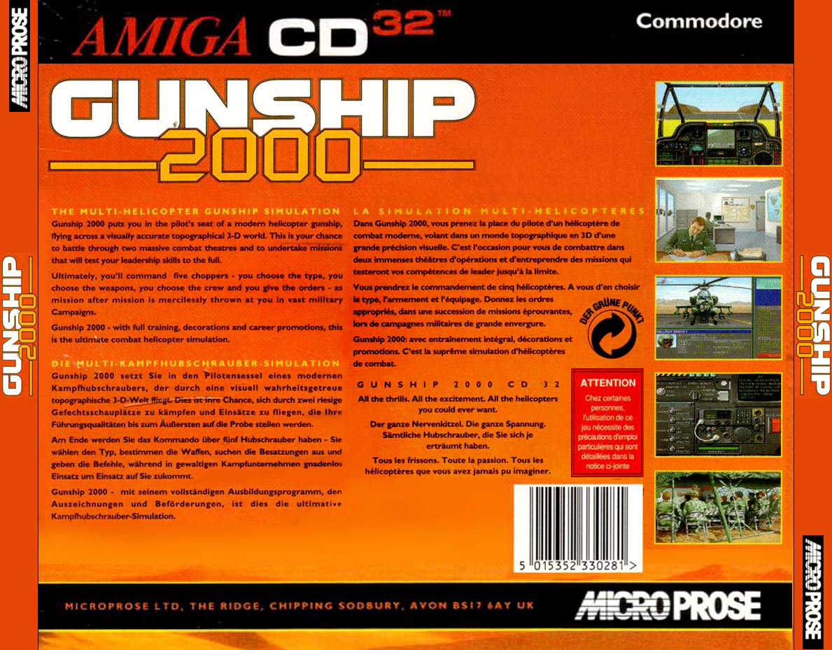 Gunship 2000 screenshot 3 for Amiga CD32
